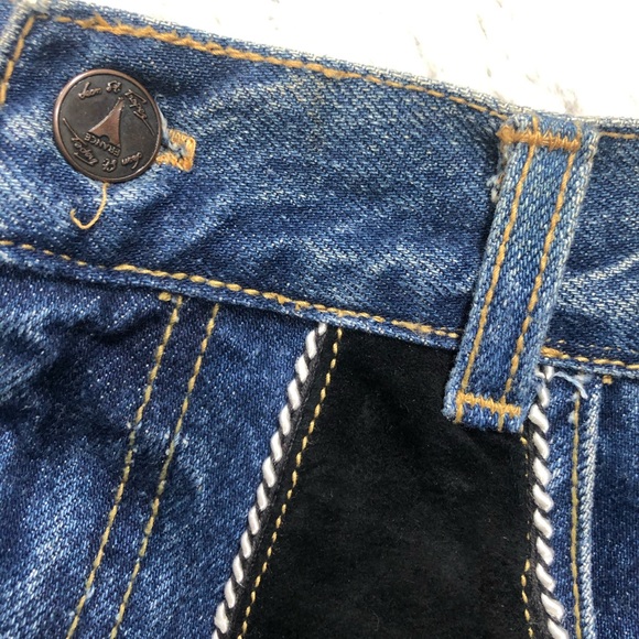 Patchwork Native American High Rise Denim Skirt - Picture 5 of 8